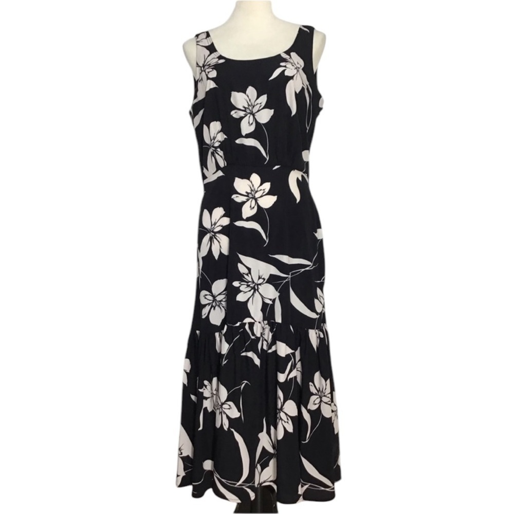 Willow Anthropologie Kate Floral Print Open Back Midi Dress Size Large N… - Picture 6 of 12
